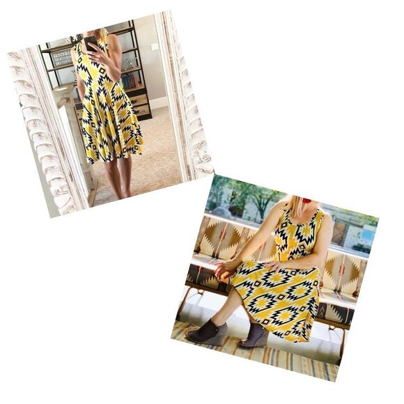 LuLaRoe Nicki Sleeveless A-Line Dress - Size XXS - Picture 6 of 7